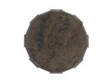 Cypress Point - Everett Round Travertine End Table - Dark Brown