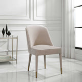 Brie - Armless Chair, Set Of 2 - Champagne
