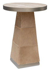 Melange - Vaquero Spot Table - Light Brown / Beige / Silver