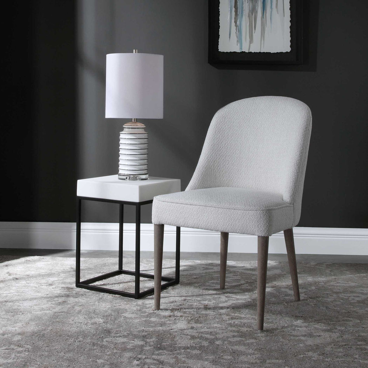 Brie - Armless Chair, Set Of 2 - White