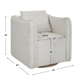 Corben - Swivel Armchair - Silver