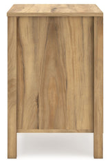 Bermacy - Two Drawer Night Stand - Light Brown