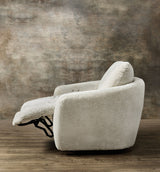 CC - Bonnie Swivel Chair With Power Footrest - White