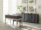 Studio Designs - Anthology Linen Writing Desk - Dark Gray / White