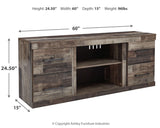 Derekson - Multi Gray - LG TV Stand W/Fireplace Option