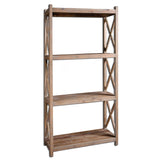 Stratford - Reclaimed Wood Etagere - Light Brown