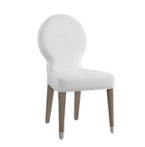 Farrah - Dining Chair - Light Oak Leg/Brushed Nickel Caps