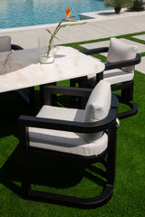 Malibu - 96" Dining Table - Black / White
