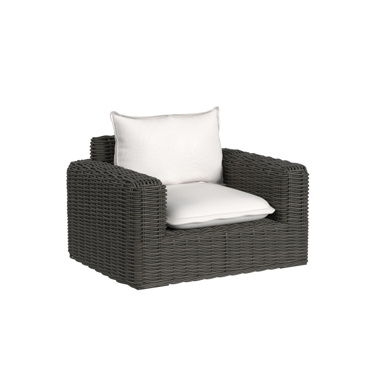 Cabo - Oversized Club Chair - Dark Gray / White