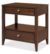 Archives - Two-Drawer Nightstand - Dark Brown