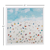 Beach Day Framed Print - Light Blue