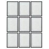 Farmhouse Florals - Framed Prints, Set Of 9 - Black
