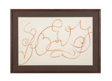 Meandering Lines II Framed Print - Cream