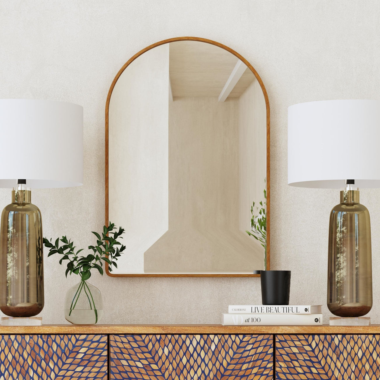 Ashalee - Wall Mirror - Dark Brown