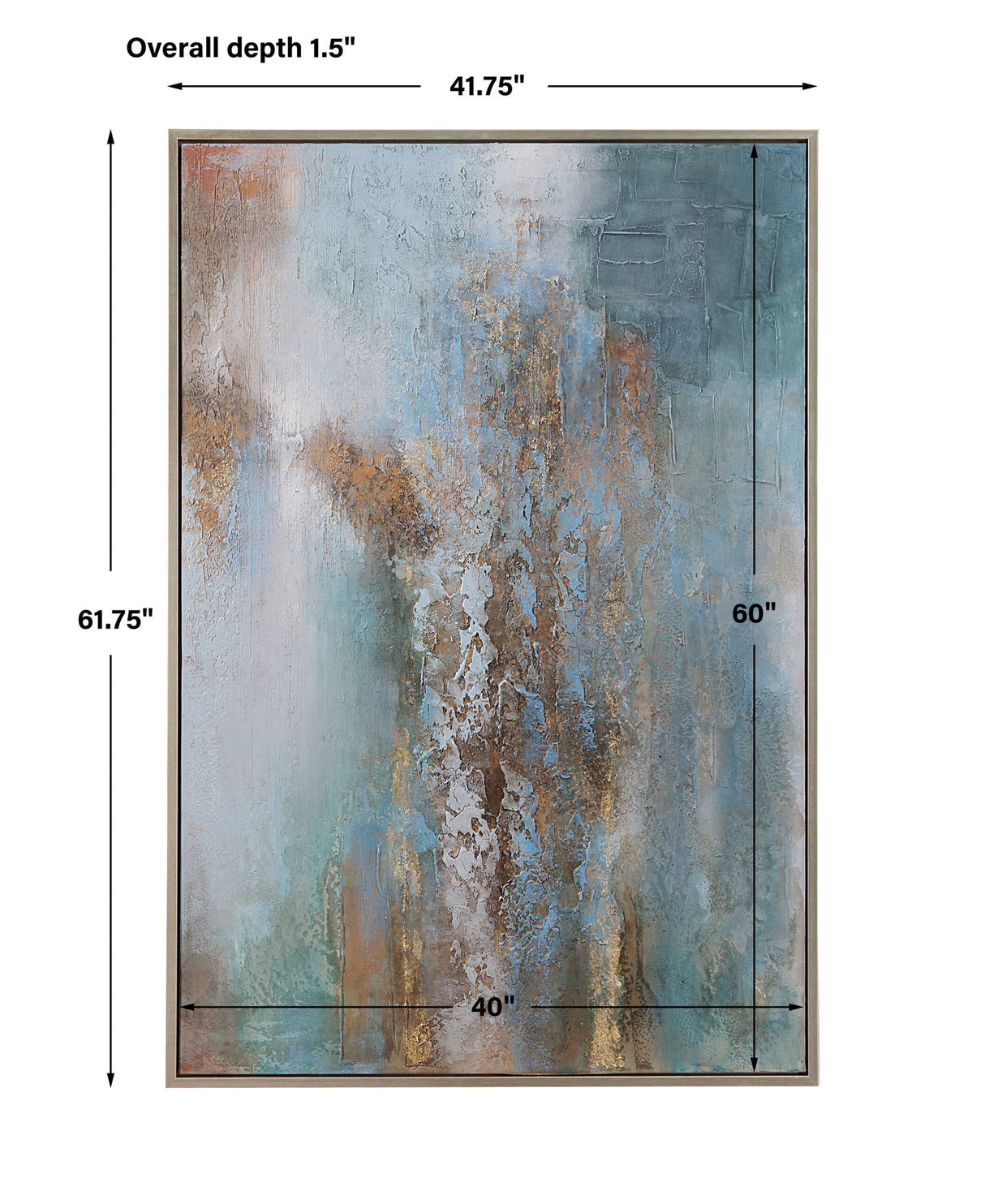 Rendezvous - Hand Painted Abstract Art - Blue