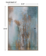 Rendezvous - Hand Painted Abstract Art - Blue