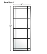 Atticus - Large Rectangular Mirror - Black