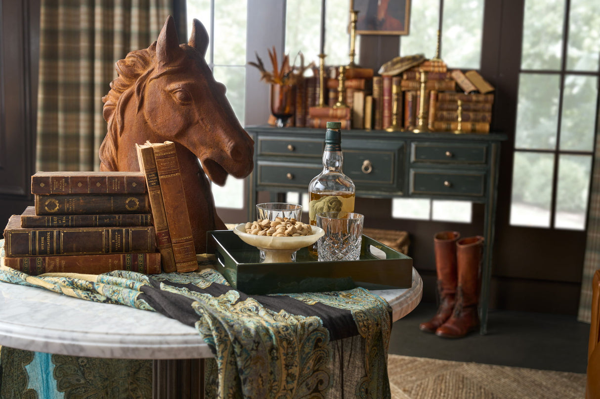 Charleston - Five-Drawer Console Table - Dark Green