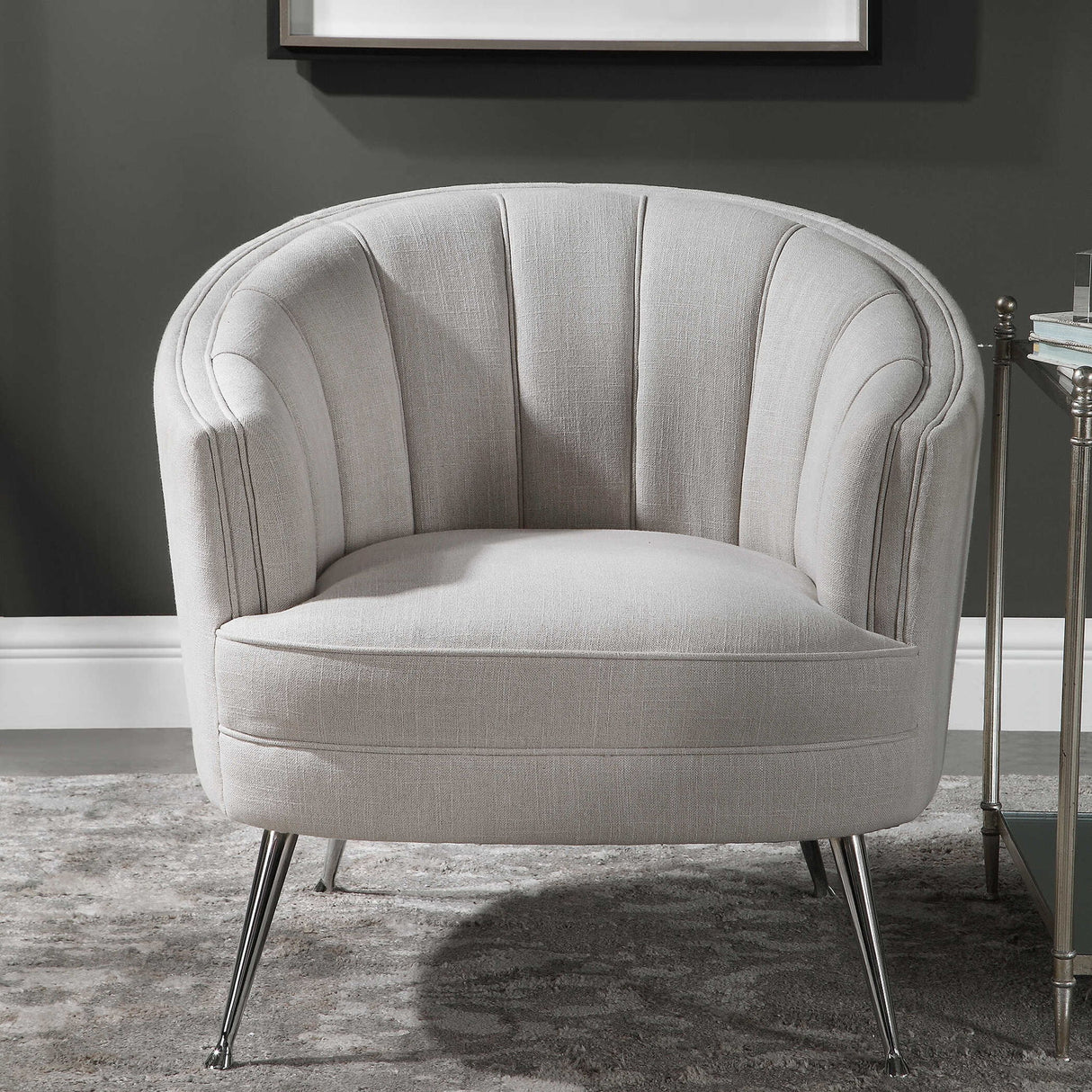 Janie - Mid-century Accent Chair - White