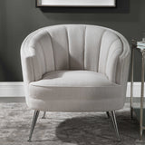 Janie - Mid-century Accent Chair - White