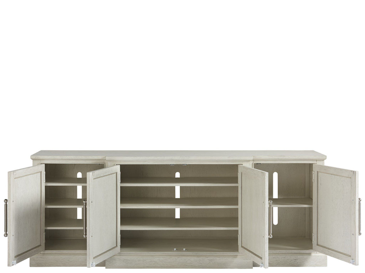 Escape - 84" Entertainment Console - Pearl Silver