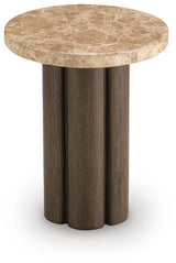 Darimore - Chair Side End Table - Burnished Brown