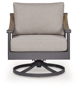 Ocean Beach - Swivel Lounge With Cushion - Gray