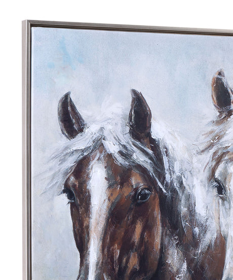 Majestic Framed Canvas - White