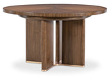 Eleana - Round Dining Table With One Leaf - Medium Wood