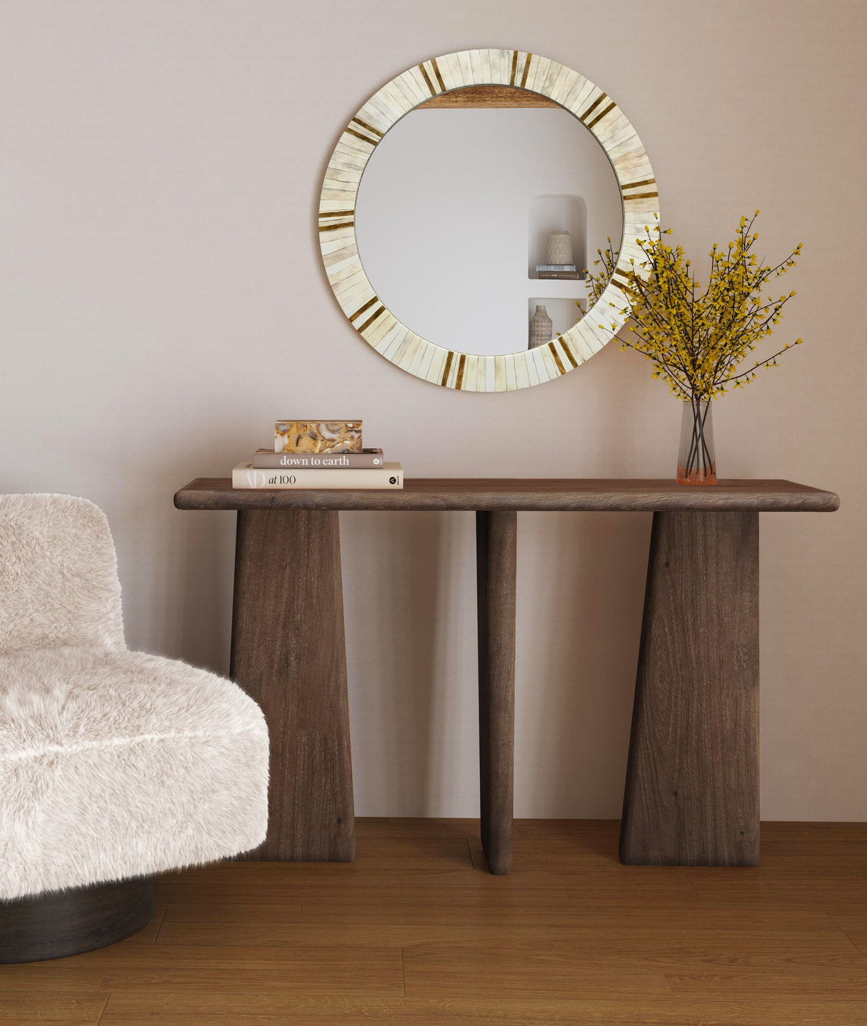 Lasso - Console Table - Antique Natural Mango With Sandblasting