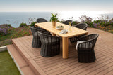 Natural Teak - 96" Dining Table - Light Brown