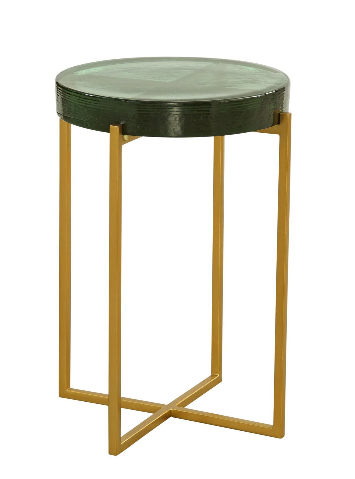 Marilee - Accent Table - Rich Green / Sleek Brushed Gold