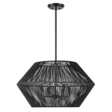Suva - 4 Light Rope Pendant - Black