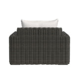 Cabo - Oversized Club Chair - Dark Gray / White