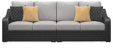 Beachcroft - 5-Piece Outdoor Sectional - Black / Light Gray