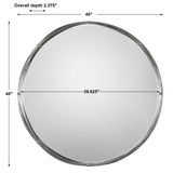 Ohmer - Round Metal Coils Mirror - Pearl Silver