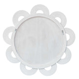 Clematis - Rattan Round Mirror - White