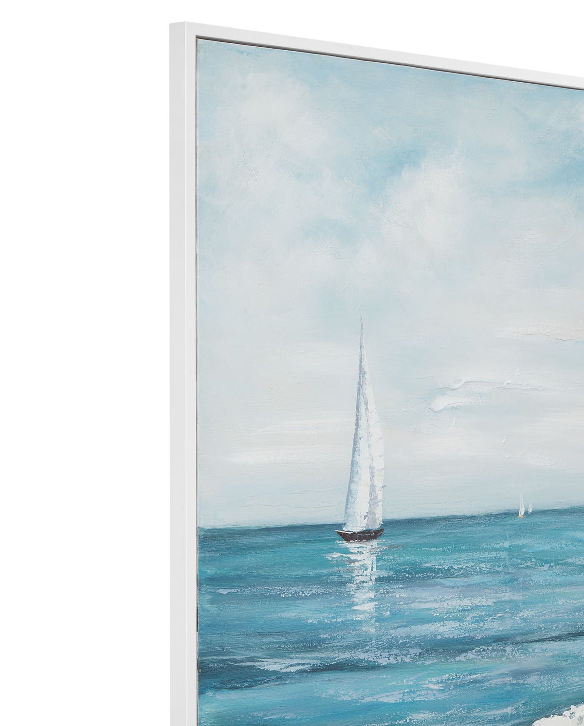 Drifting Framed Canvas - Blue