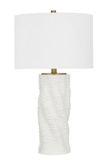 Delancy - Table Lamp - Matte White / Brass Accents