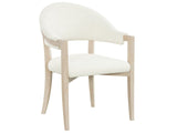 Velora - Arm Chair - White / Light Brown
