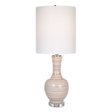 Chalice - Striped Table Lamp - Beige