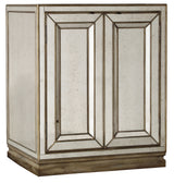 Sanctuary - 2-Door Mirrored Nightstand - Visage
