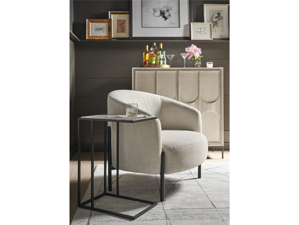 Coalesce - Odessa Bar Cabinet - Pearl Silver