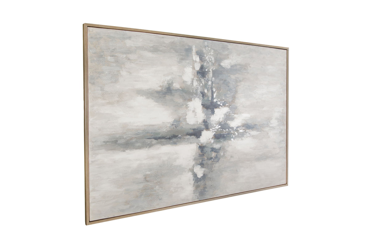 Quiet Reflection Framed Canvas - Silver