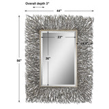 Corbis - Decorative Metal Mirror - Pearl Silver