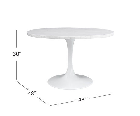 Dunham - Dining Table - White