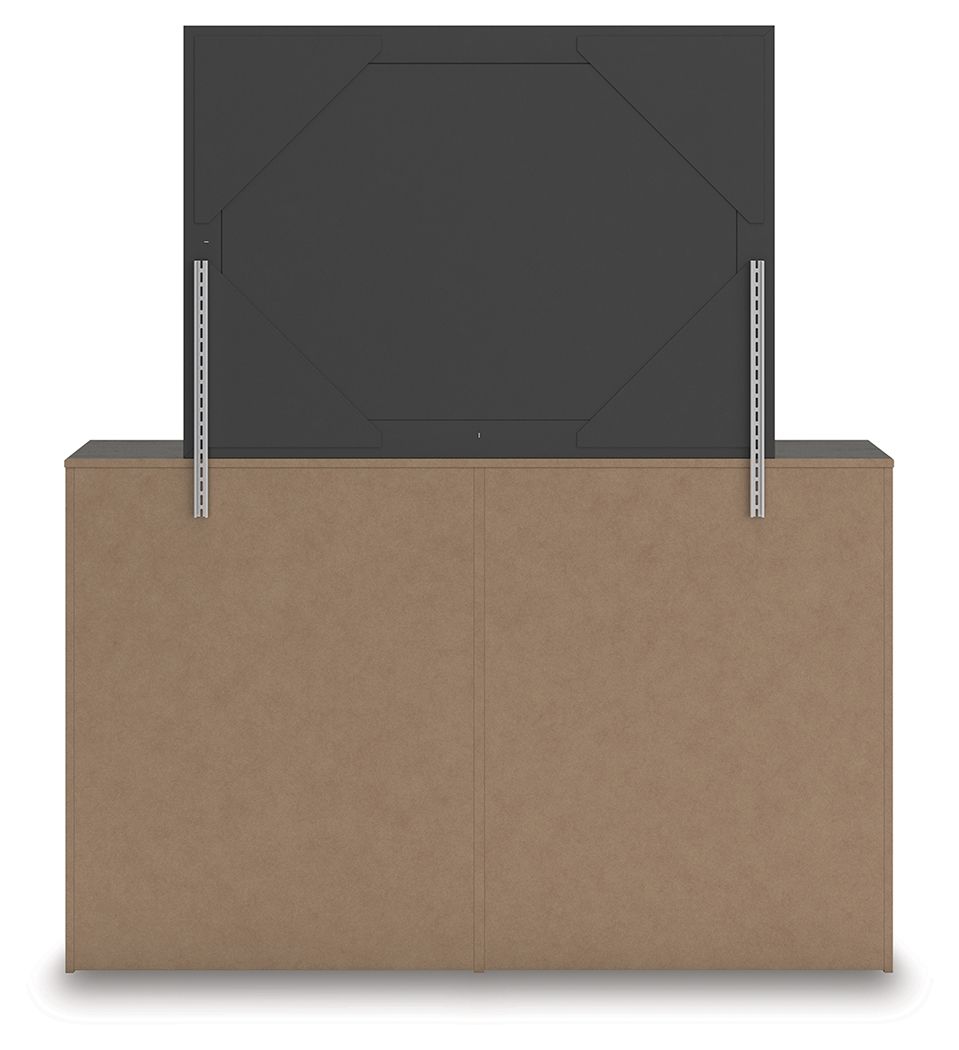 Prendonea - Dresser and Mirror - Charcoal