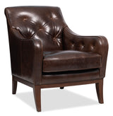 CC - Belvedere Tufted Lounge Chair - Dark Brown