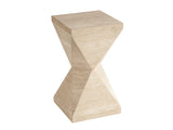 Sunset Key - Shea Faceted Accent Table - Beige