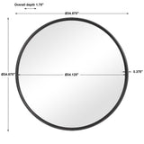 Belham - Round Iron Mirror - Black